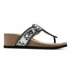 Women's White Mountain Bountiful Wedge Footbed Sandals