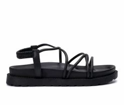 Women's Olivia Miller Venus Strappy Footbed Sandals -Platform Sandals Shop 1 1381