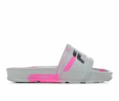 Girls' Fila Little Kid & Big Kid Sleek Slide Marble Sport Slides 9 Girls' Fila Little Kid & Big Kid Sleek Slide Marble Sport Slides -Platform Sandals Shop 1 863