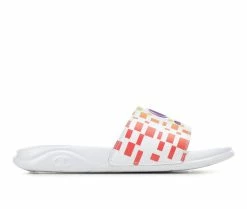 Girls' Champion Little Kid & Big Kid Mega Slide Graph Sport Slides -Platform Sandals Shop 1 923