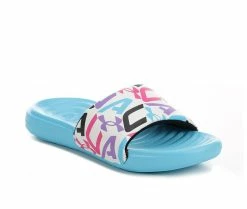 Girls' Under Armour Little Kid & Big Kid Ansa Print Sport Slides -Platform Sandals Shop 2 418