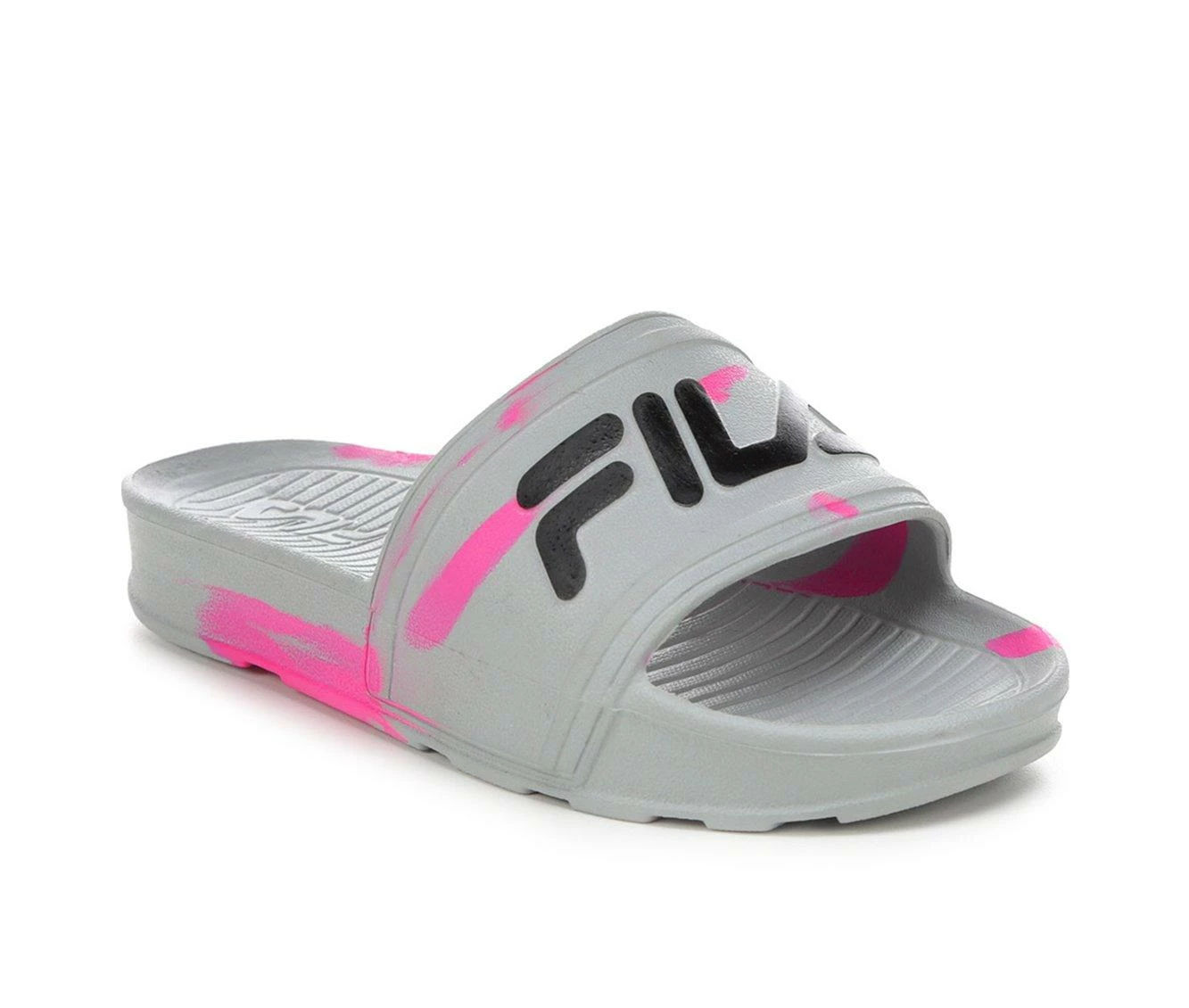Girls' Fila Little Kid & Big Kid Sleek Slide Marble Sport Slides 5 Girls' Fila Little Kid & Big Kid Sleek Slide Marble Sport Slides - Image 3