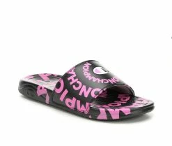 Girls' Champion Little Kid & Big Kid Mega Slide Swirl Sport Slides -Platform Sandals Shop 2 509