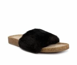 Women's Sugar Bravoes Fuzzy Footbed Sandals -Platform Sandals Shop 2 581