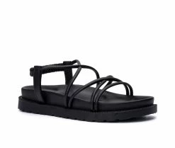 Women's Olivia Miller Venus Strappy Footbed Sandals -Platform Sandals Shop 2 690