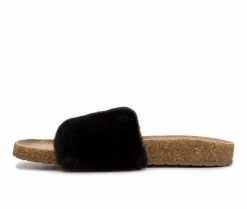 Women's Sugar Bravoes Fuzzy Footbed Sandals -Platform Sandals Shop 3 572