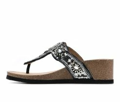 Women's White Mountain Bountiful Wedge Footbed Sandals -Platform Sandals Shop 3 594