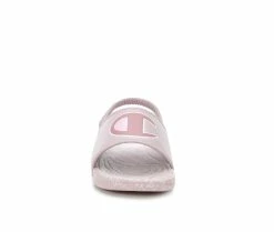 Girls' Champion Toddler Mega Script Repeat Sport Slides -Platform Sandals Shop 4 390