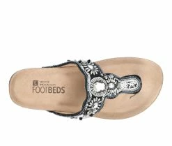 Women's White Mountain Bountiful Wedge Footbed Sandals -Platform Sandals Shop 5 497